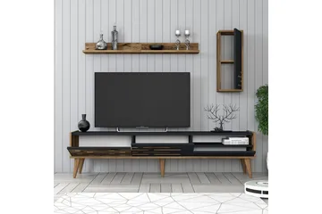 Valensiya Tv-skåp 180 cm - Valnöt/Antracit - Möbler - TV- & Mediamöbler - TV-skåp