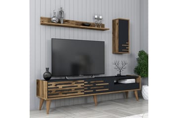 Valensiya Tv-skåp 180 cm - Valnöt/Antracit - Möbler - TV- & Mediamöbler - TV-skåp