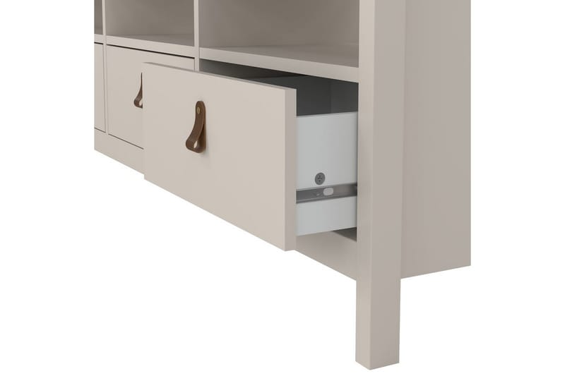 Vallvidera Golvstående Tv Bänk 151 cm med Förvaring i Ljust Trä - Beige - Möbler - TV- & Mediamöbler - TV bänk & mediabänk