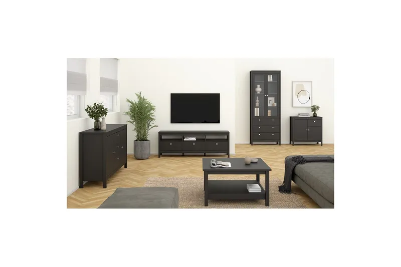 Vallvidera Tv-bänk 151,4 cm - Svart - Möbler - TV- & Mediamöbler - TV bänk & mediabänk