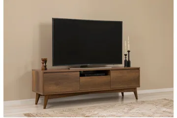 Valsot Golvstående TV Bänk 170 cm med Förvaring i Valnöt - Brun - Möbler - TV- & Mediamöbler - TV bänk & mediabänk