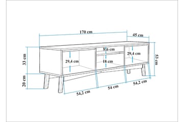 Valsot Tv-bänk 170 cm - Valnöt - Möbler - TV- & Mediamöbler - TV bänk & mediabänk
