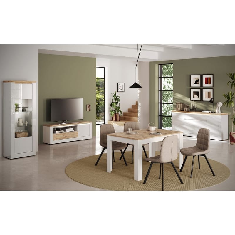 Vandesar Tv-Bänk 160 cm - Natur/Vit - Möbler - TV- & Mediamöbler - TV bänk & mediabänk