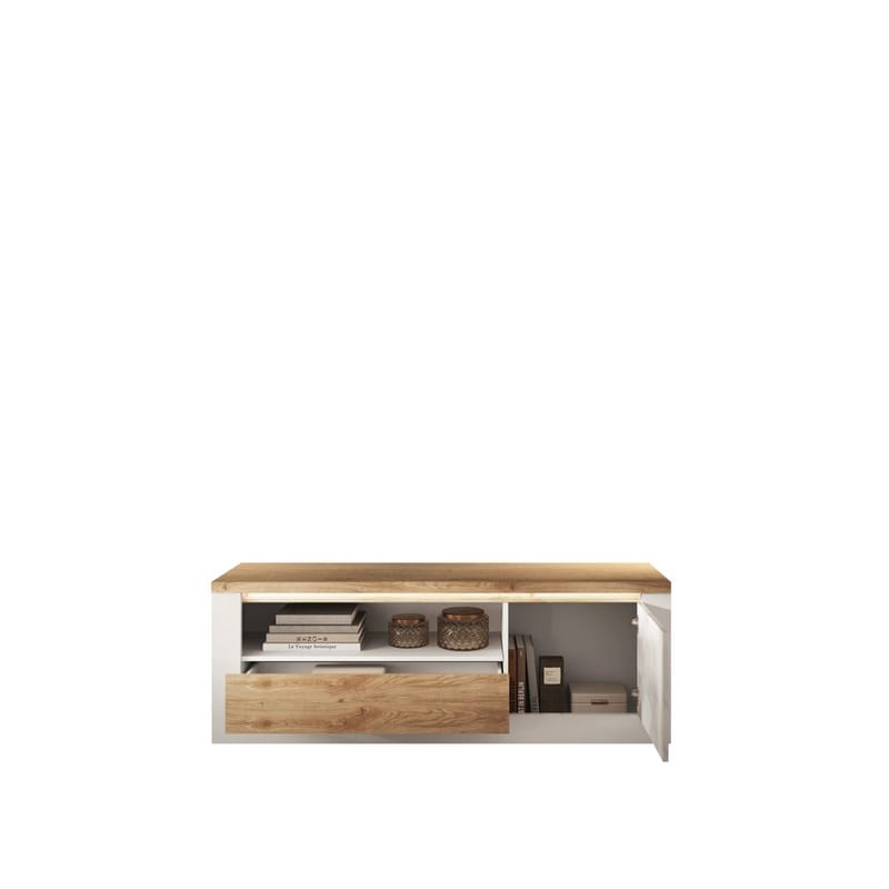Vandesar Tv-Bänk 160 cm - Natur/Vit - Möbler - TV- & Mediamöbler - TV bänk & mediabänk