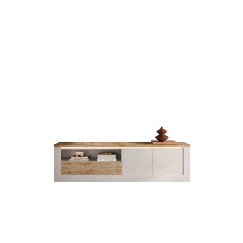Vandesar Tv-Bänk 207 cm - Natur/Vit - Möbler - TV- & Mediamöbler - TV bänk & mediabänk