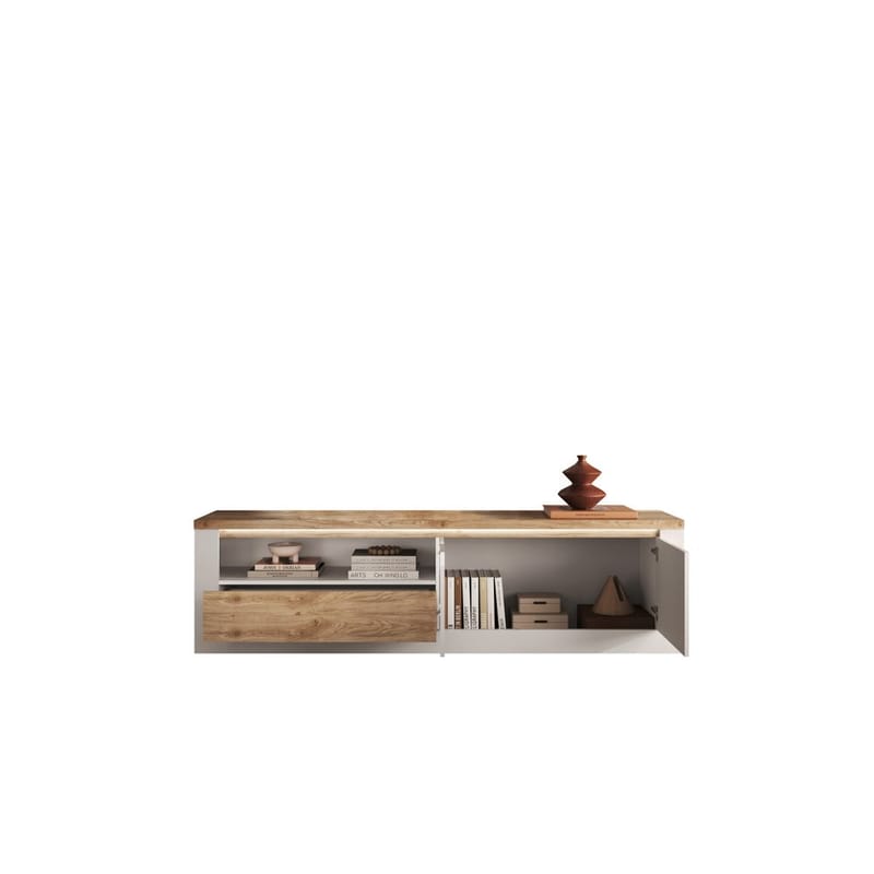 Vandesar Tv-Bänk 207 cm - Natur/Vit - Möbler - TV- & Mediamöbler - TV bänk & mediabänk