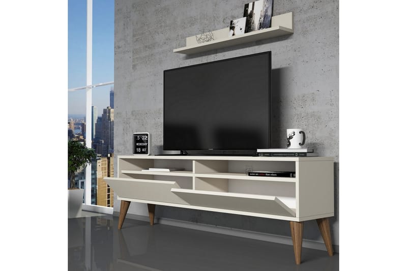 Vardagsrumsset Nyarai 150 cm - Vit - TV-möbelset