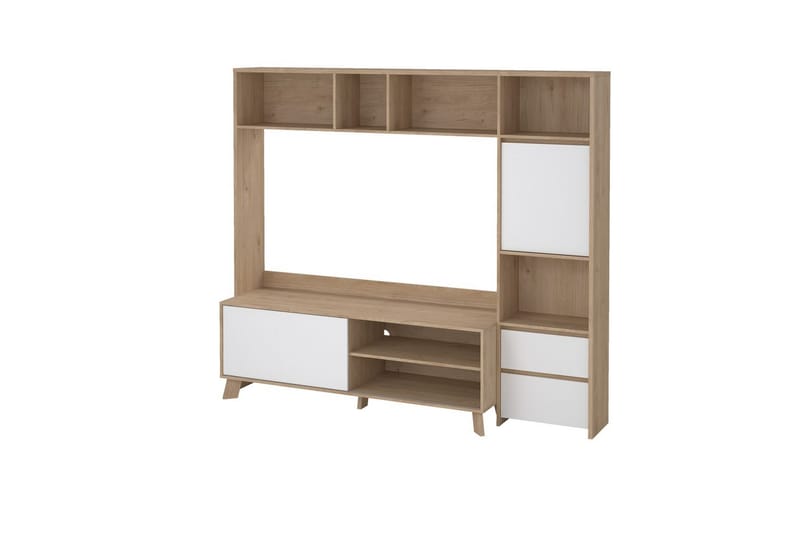 Varun Tv-skåp 209 cm - Vit/Natur - Möbler - TV- & Mediamöbler - TV-skåp