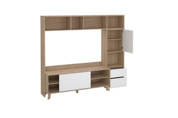 Varun Tv-skåp 209 cm - Vit/Natur - Möbler - TV- & Mediamöbler - TV-skåp
