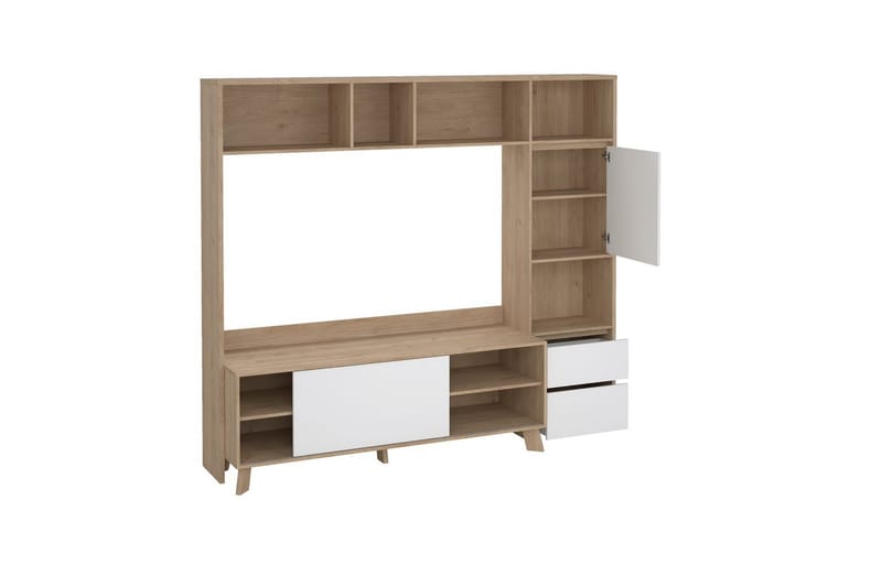 Varun Tv-skåp 209 cm - Vit/Natur - Möbler - TV- & Mediamöbler - TV-skåp
