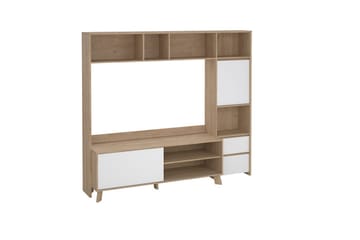 Varun Tv-skåp 209 cm - Vit/Natur - Möbler - TV- & Mediamöbler - TV-skåp