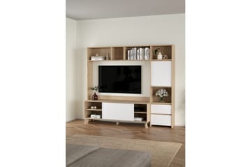 Varun Tv-skåp 209 cm - Vit/Natur - Möbler - TV- & Mediamöbler - TV-skåp