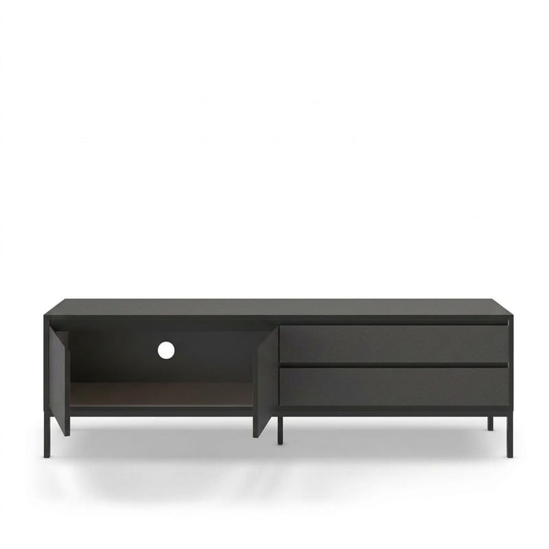 Velar TV-bänk 180x55x40 cm - antracit, wood black, svart - Möbler - TV- & Mediamöbler - TV bänk & mediabänk