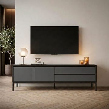 Velar TV-bänk 180x55x40 cm - antracit, wood black, svart - Möbler - TV- & Mediamöbler - TV bänk & mediabänk