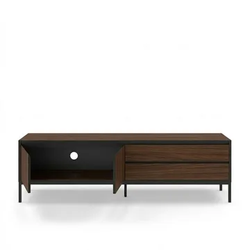 Velar TV-bänk 180x55x40 cm - Milano Walnut, Wood Black, Black - Möbler - TV- & Mediamöbler - TV bänk & mediabänk