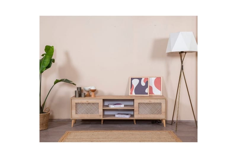Velin Tv-bänk 55 cm - Mediumfärgat trä - Möbler - TV- & Mediamöbler - TV bänk & mediabänk
