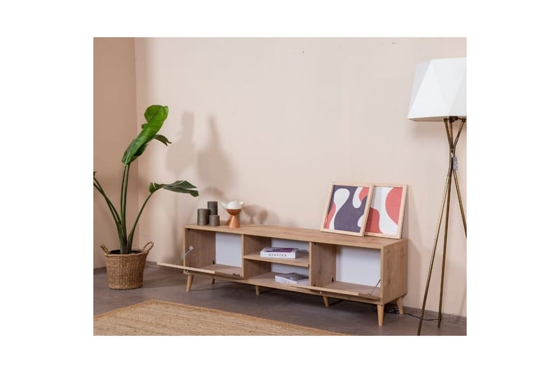 Velin Tv-bänk 55 cm - Mediumfärgat trä - Möbler - TV- & Mediamöbler - TV bänk & mediabänk