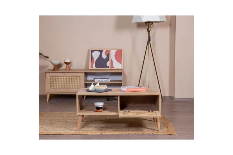 Velin Tv-bänk 55 cm - Mediumfärgat trä - Möbler - TV- & Mediamöbler - TV bänk & mediabänk