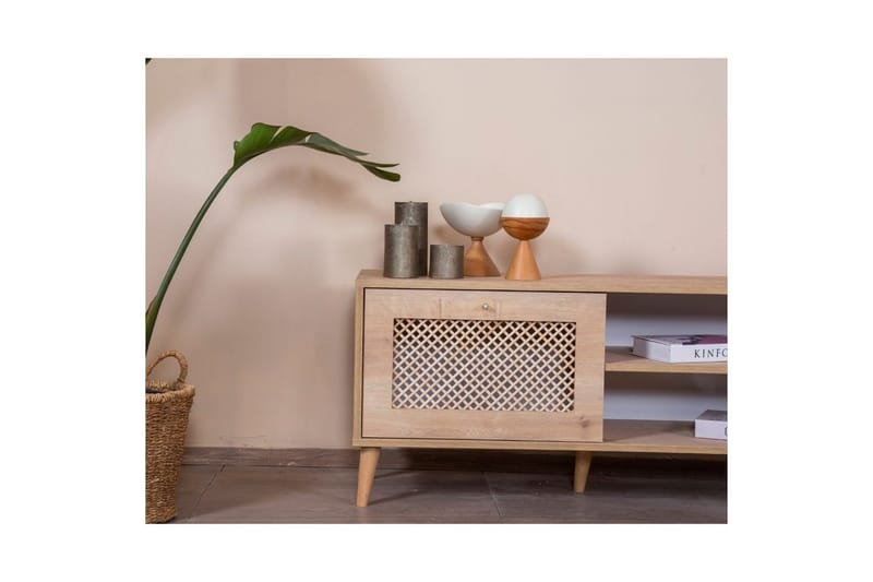 Velin Tv-bänk 55 cm - Mediumfärgat trä - Möbler - TV- & Mediamöbler - TV bänk & mediabänk