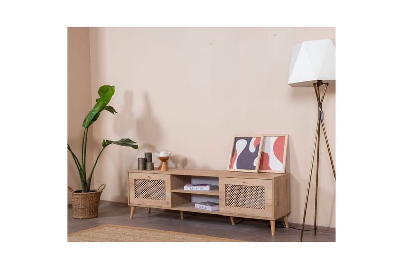 Velin Tv-bänk 55 cm - Mediumfärgat trä - Möbler - TV- & Mediamöbler - TV bänk & mediabänk