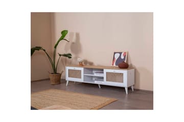 Velin Tv-bänk 55 cm - Mediumfärgat trä/Vit - Möbler - TV- & Mediamöbler - TV bänk & mediabänk