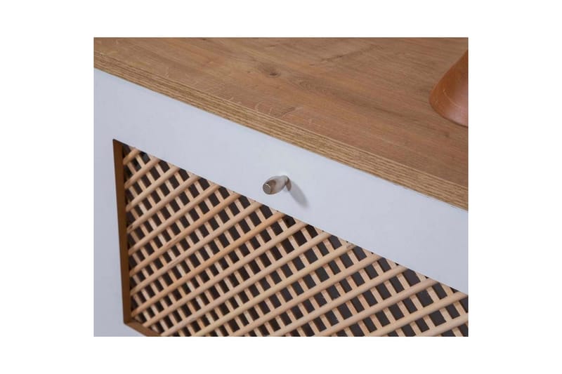 Velin Tv-bänk 55 cm - Mediumfärgat trä/Vit - Möbler - TV- & Mediamöbler - TV bänk & mediabänk