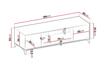 Vemdalen Tv-bänk 184 cm - Sand beige - Möbler - TV- & Mediamöbler - TV bänk & mediabänk