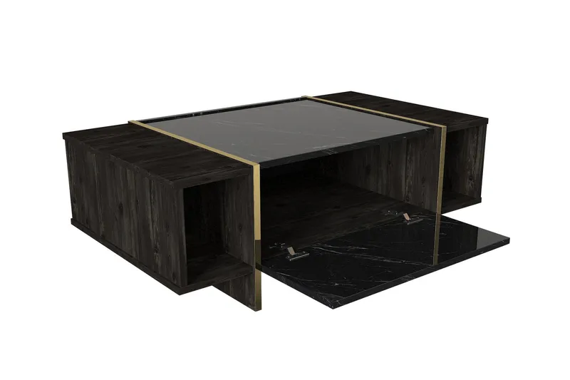 Veyron Tv-bänk 103,8 cm - Svart/Guld - Möbler - TV- & Mediamöbler - TV bänk & mediabänk