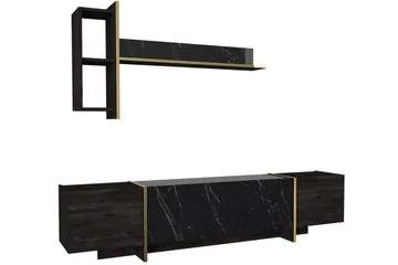 Veyron Tv-bänk 103,8 cm - Svart/Guld - Möbler - TV- & Mediamöbler - TV bänk & mediabänk