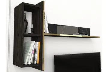 Veyron Tv-bänk 103,8 cm - Svart/Guld - Möbler - TV- & Mediamöbler - TV bänk & mediabänk