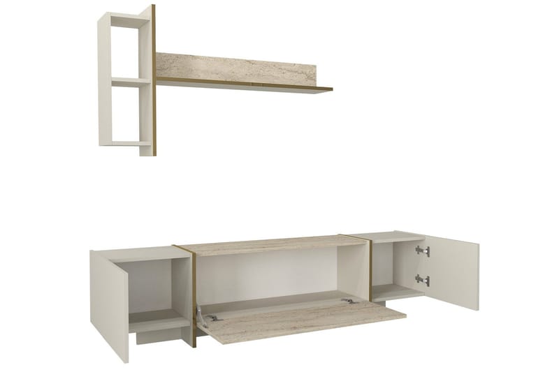 Veyron Tv-bänk 180 cm - Beige/Sandsten - Möbler - TV- & Mediamöbler - TV bänk & mediabänk