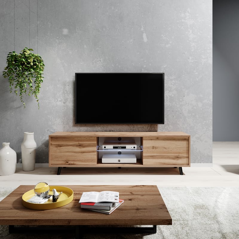 Vipan Tv-bänk 140 cm - Ek - Möbler - TV- & Mediamöbler - TV bänk & mediabänk