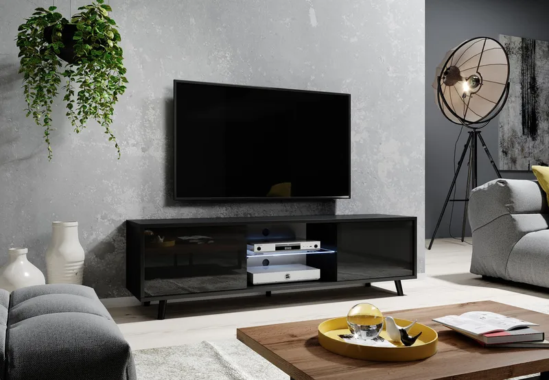 Vipan Tv-bänk 140 cm - Svart - Möbler - TV- & Mediamöbler - TV bänk & mediabänk