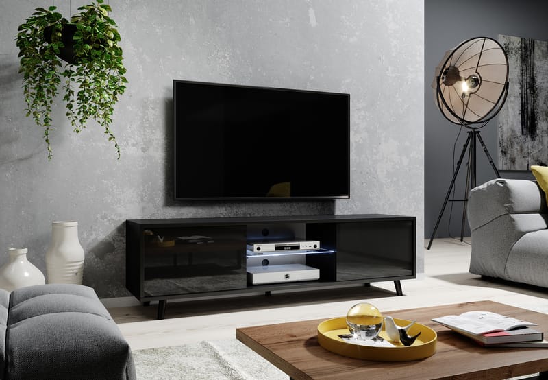 Vipan Tv-bänk 140 cm - Svart - Möbler - TV- & Mediamöbler - TV bänk & mediabänk