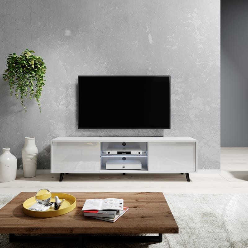 Vipan Tv-bänk 140 cm - Vit - Möbler - TV- & Mediamöbler - TV bänk & mediabänk