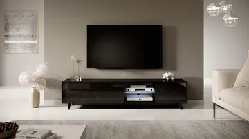 Vipan Tv-bänk 175 cm - Svart - Möbler - TV- & Mediamöbler - TV bänk & mediabänk