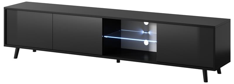Vipan Tv-bänk 175 cm - Svart - Möbler - TV- & Mediamöbler - TV bänk & mediabänk