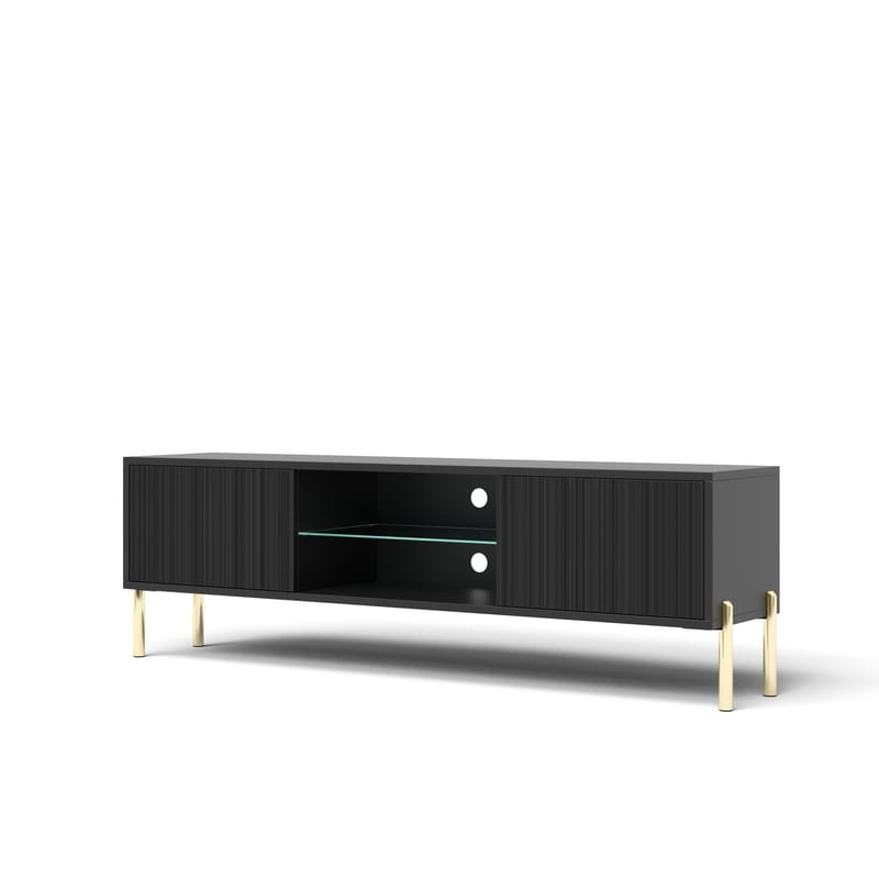Virmani Tv-bänk 135 cm - Svart - Möbler - TV- & Mediamöbler - TV bänk & mediabänk