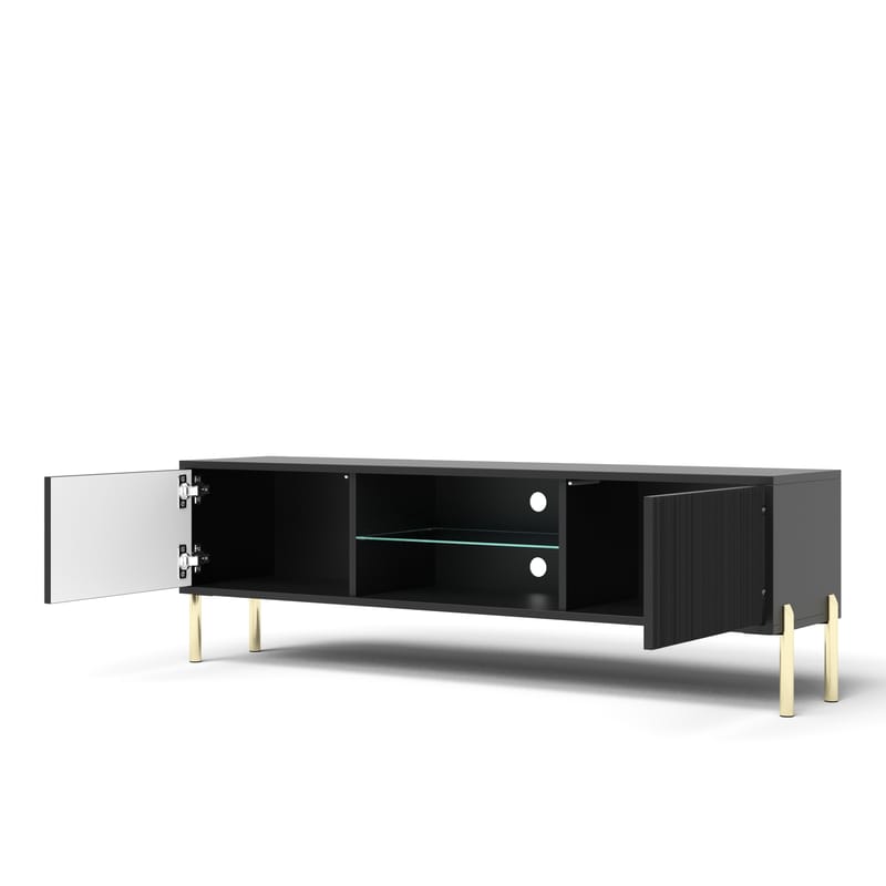 Virmani Tv-bänk 135 cm - Svart - Möbler - TV- & Mediamöbler - TV bänk & mediabänk