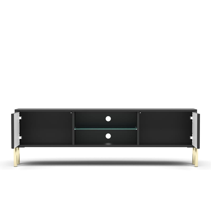 Virmani Tv-bänk 135 cm - Svart - Möbler - TV- & Mediamöbler - TV bänk & mediabänk