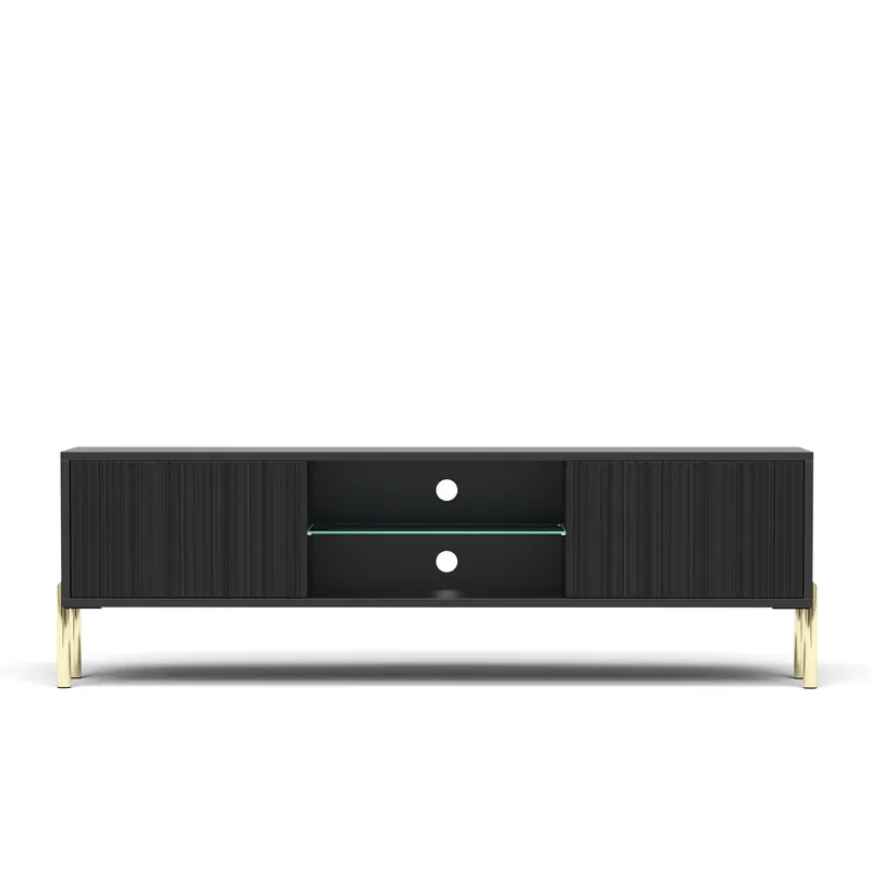 Virmani Tv-bänk 135 cm - Svart - Möbler - TV- & Mediamöbler - TV bänk & mediabänk