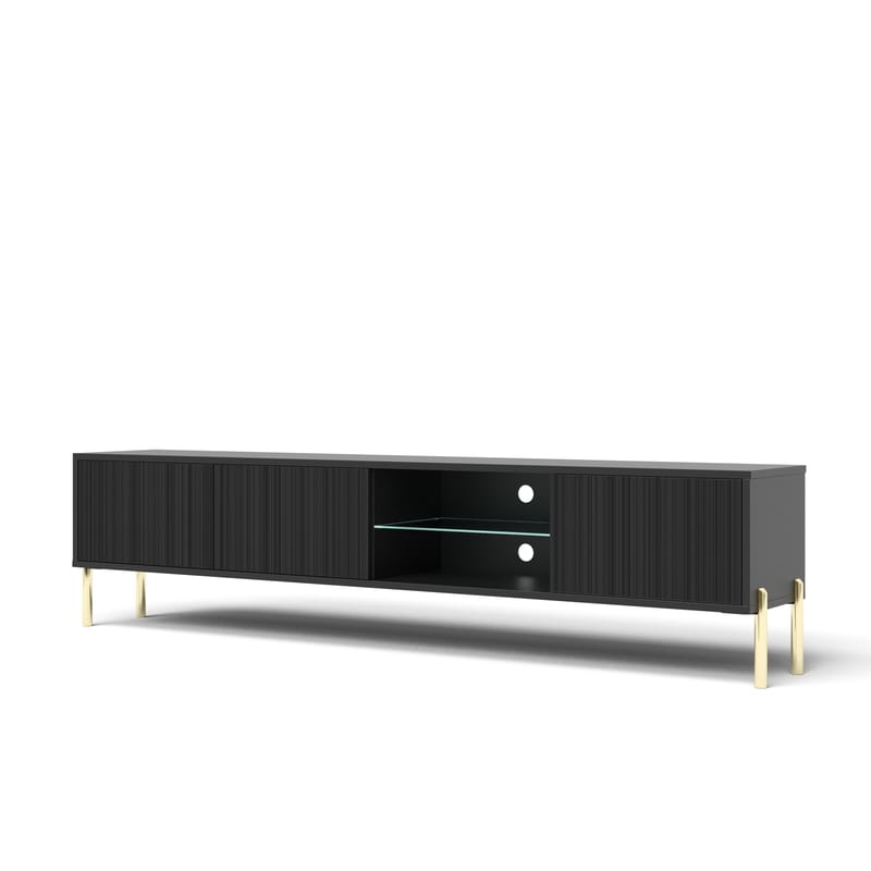 Virmani Tv-bänk 175 cm - Svart - Möbler - TV- & Mediamöbler - TV bänk & mediabänk