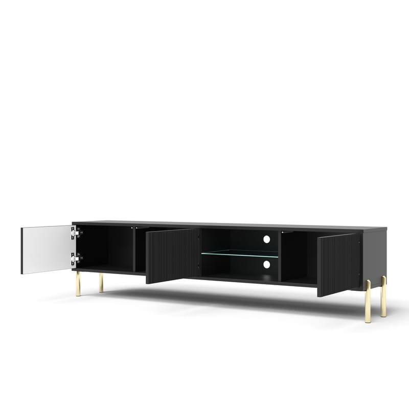 Virmani Tv-bänk 175 cm - Svart - Möbler - TV- & Mediamöbler - TV bänk & mediabänk