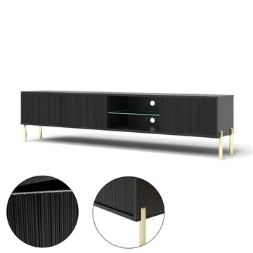 Virmani Tv-bänk 175 cm - Svart - Möbler - TV- & Mediamöbler - TV bänk & mediabänk