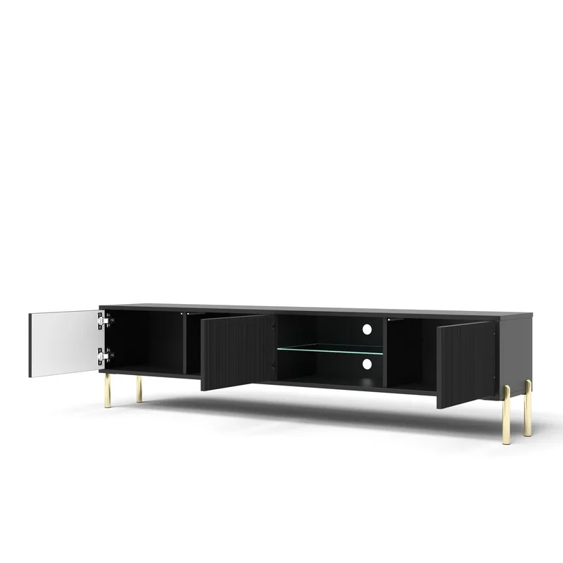 Virmani Tv-bänk 175 cm - Svart - Möbler - TV- & Mediamöbler - TV bänk & mediabänk
