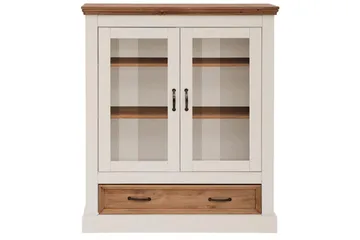 Vitrin Selma Vit/Fläck/Vax - Vit/Fläck/Vax - Förvaring - Skåp - Vitrinskåp