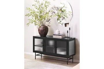 Vitrinskåp Devon Svart - Svart - Förvaring - Skåp - Vitrinskåp