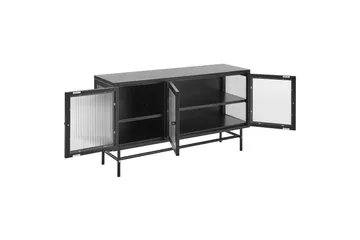 Vitrinskåp Devon Svart - Svart - Förvaring - Skåp - Vitrinskåp