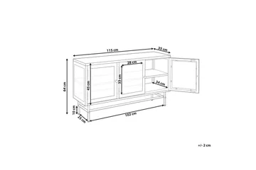 Vitrinskåp Devon Svart - Svart - Förvaring - Skåp - Vitrinskåp