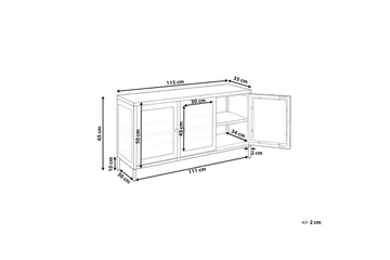 Vitrinskåp Newport Svart - Svart - Förvaring - Skåp - Vitrinskåp